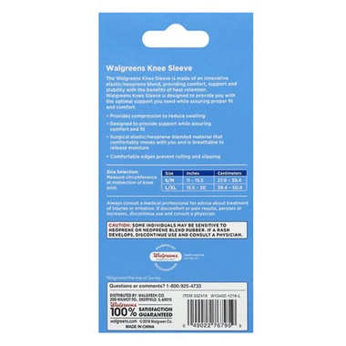 WALGREEN KNEE COMPRESSION SLEEVE L/XL (HỖ TRỢ ĐẦU GỐI - 1 CÁI)