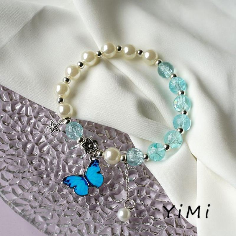 Vòng Tay Chuỗi Hạt Pha Lê Hình Hoạt Hình Thắt Nơ Dễ Thương Làm Quà Tặng Cho Bạn Gái/Sinh Viên