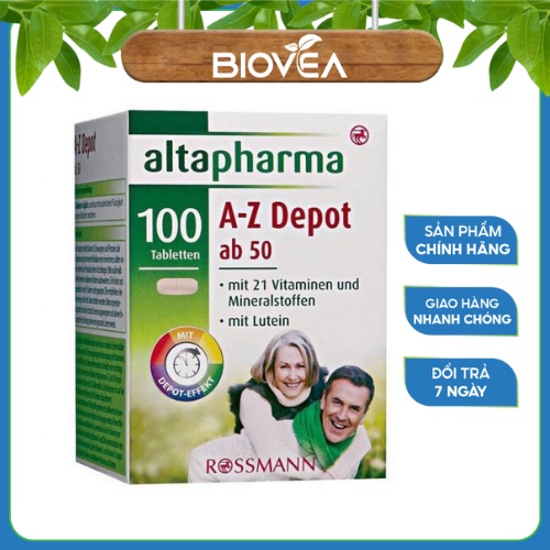 Viên Uống Bổ Sung Vitamin - Viên Uống Vitamin Tổng Hợp Das Gesunde Plus A-Z, Bổ Sung Khoáng Chất, Tăng Cường Đề Kháng