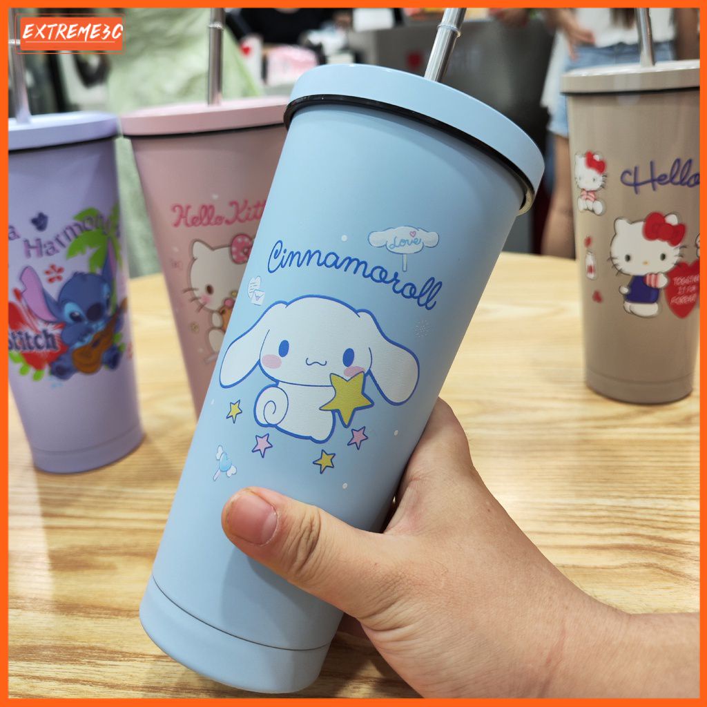 Cá Tuyết 750Ml Thép Không Gỉ 304 Ống Hút Cốc Sanrio Hoạt Hình Chân Không Hình Hoạt Hình Đáng Yêu Bình Giữ Nhiệt Hello Kitty Tumbler Cho Học Sinh Sinh Viên