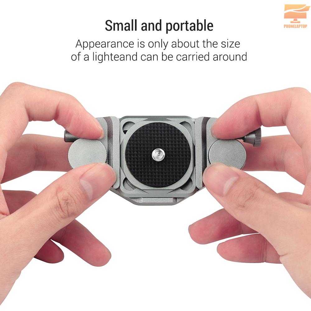 ADAI Capture Camera Clip Quick Release Aluminum Alloy with 1/4 Thread for Backpack Strap Waist Belt Mounting Compatible with Canon Nikon Sony DSLR