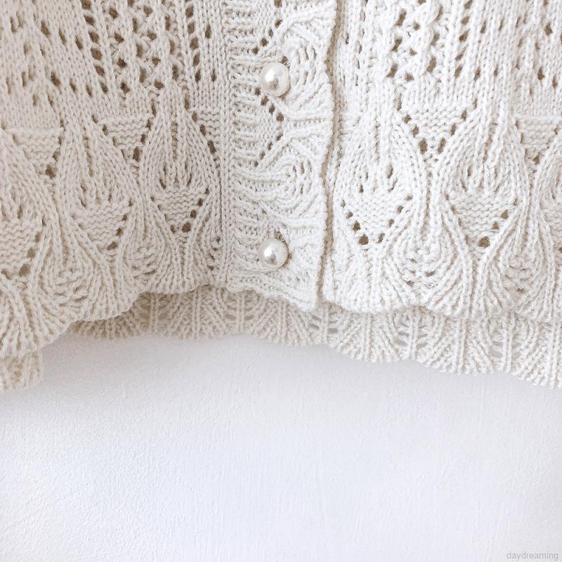 Áo khoác cardigan tay dài cổ chữ V phối nút thời trang cho nữ