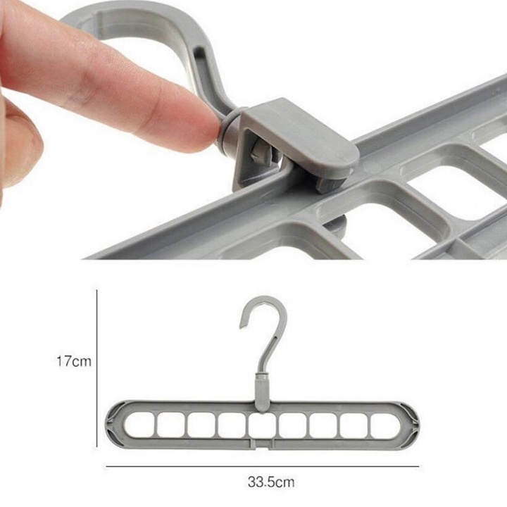 Móc treo quần áo 9 lỗ đa năng hongkong_store sieure888 móc treo quần áo nhựa siêu bền nhiều màu