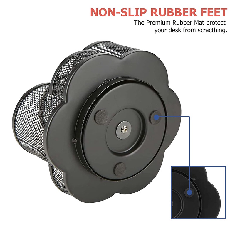 Hộp Đựng Bút 7 Ngăn Xoay 360 Độ Để Bàn Tiện Dụng Cho Văn Phòng / Trường Học