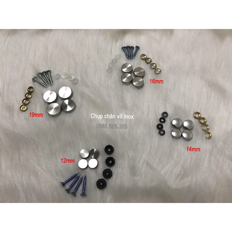 COMBO 20/40 chụp chân vít inox size 12mm