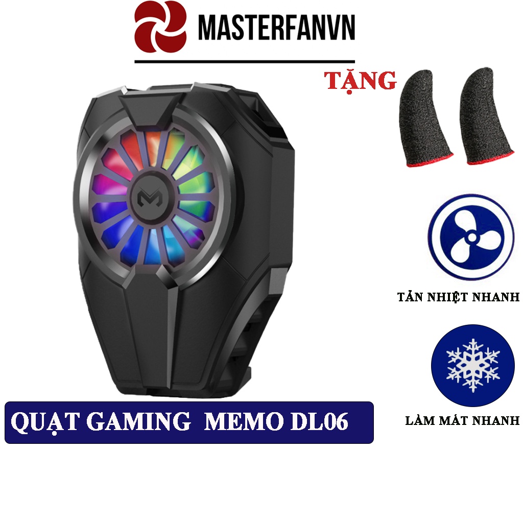 Quạt tản nhiệt gaming cho điện thoại, tản nhiệt sò lạnh siêu mát DL01 - Nâng cấp sạc TYPE C