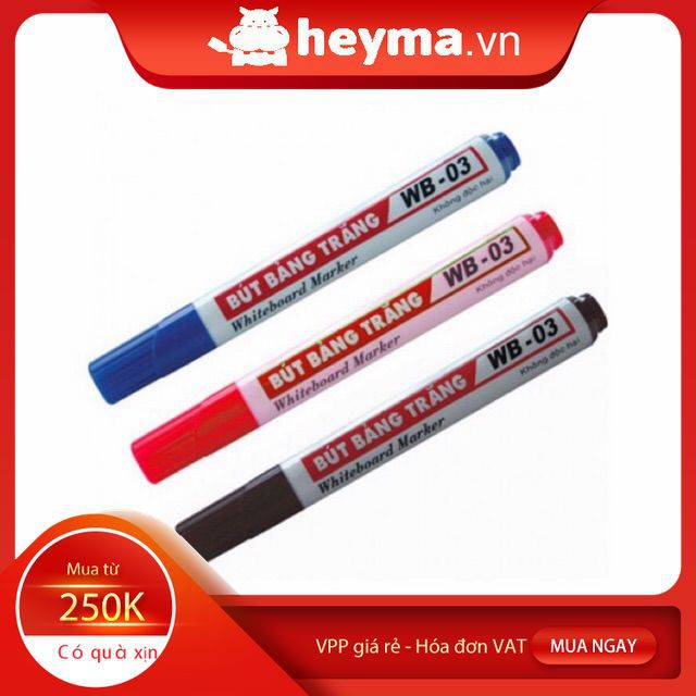 Bút viết bảng trắng WB03,bút lông bảng xoá được ٩۶