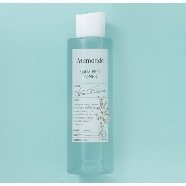 Nước Hoa Hồng Cấp Nước,Tẩy Da Chết,Ngừa Mụn Mamonde Aqua Peel Toner 250ml #Plum Blossom