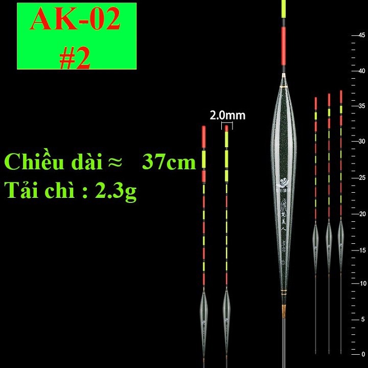 Phao Câu Tay Câu Đài AK Chất Liệu Nổi Nano Phao Câu Cá Chép Phao Câu Đơn PCC-1