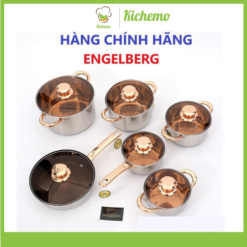 [HÀNG CHÍNH HÃNG]Bộ Nồi Đức 6 Món Engelberg