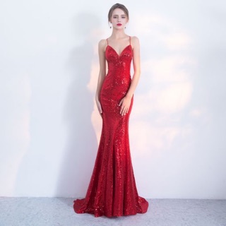 Đầm body kim sa cổ tim 2 dây
