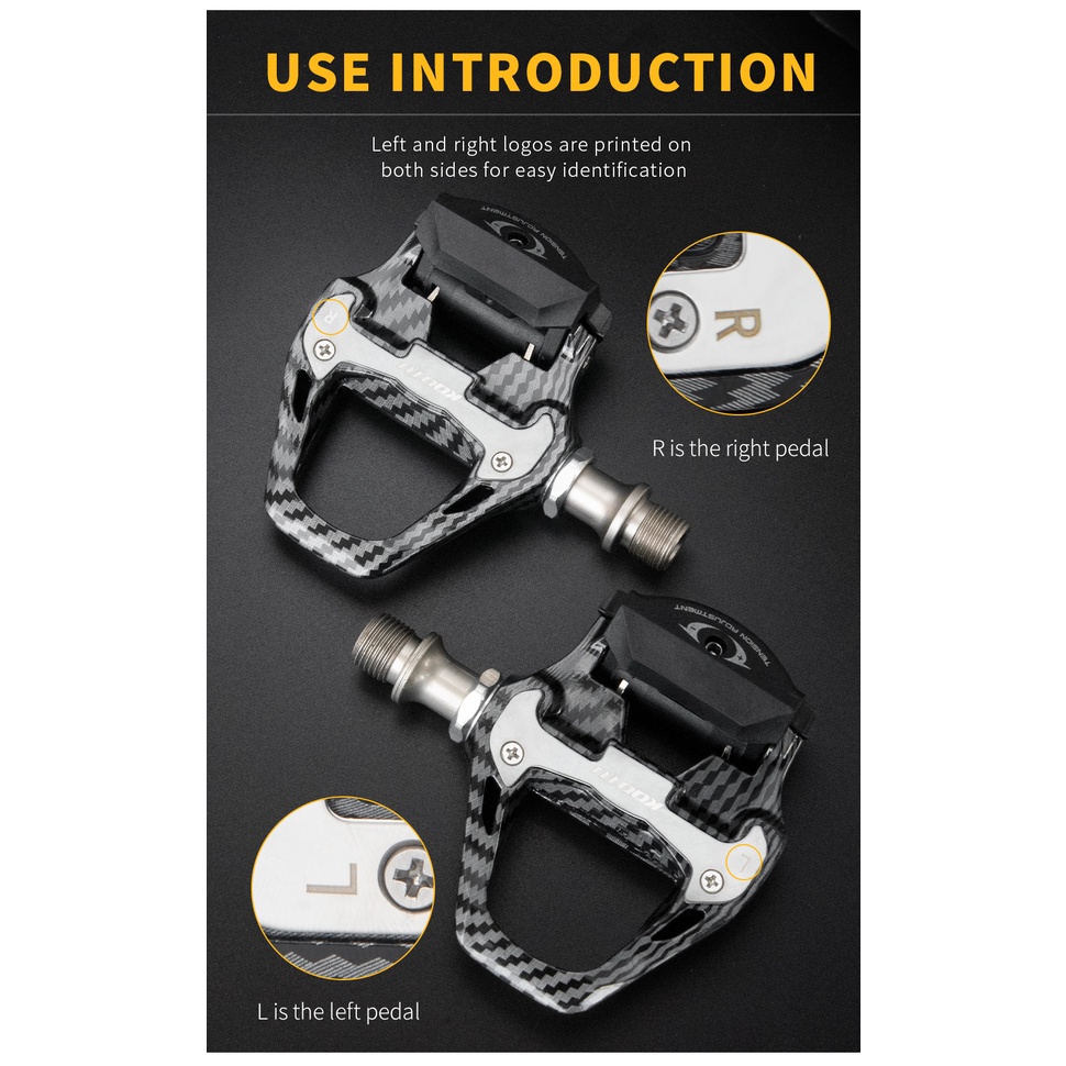 Bàn Đạp Tự Khóa Chất Liệu Carbon Cho Xe Đạp LOOK KEO / shimano SPD