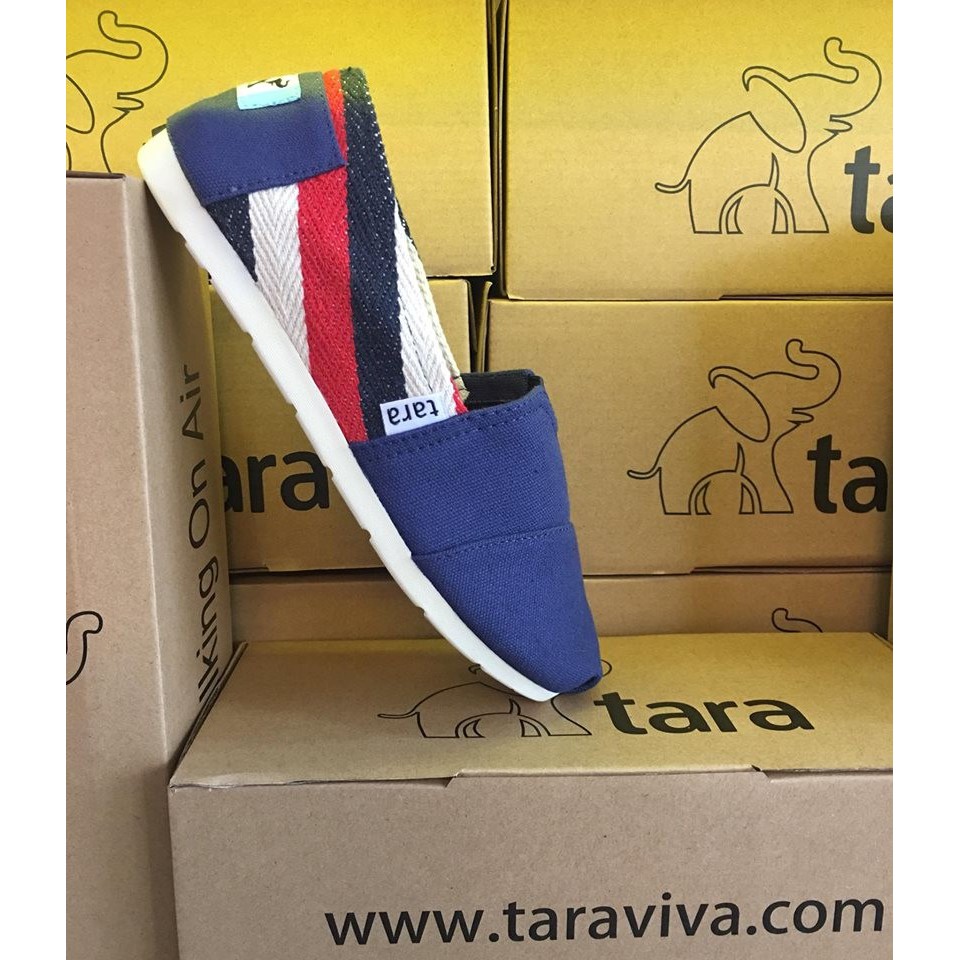 TARA - Giày Lười Sọc Xanh Đỏ Unisex | BigBuy360 - bigbuy360.vn