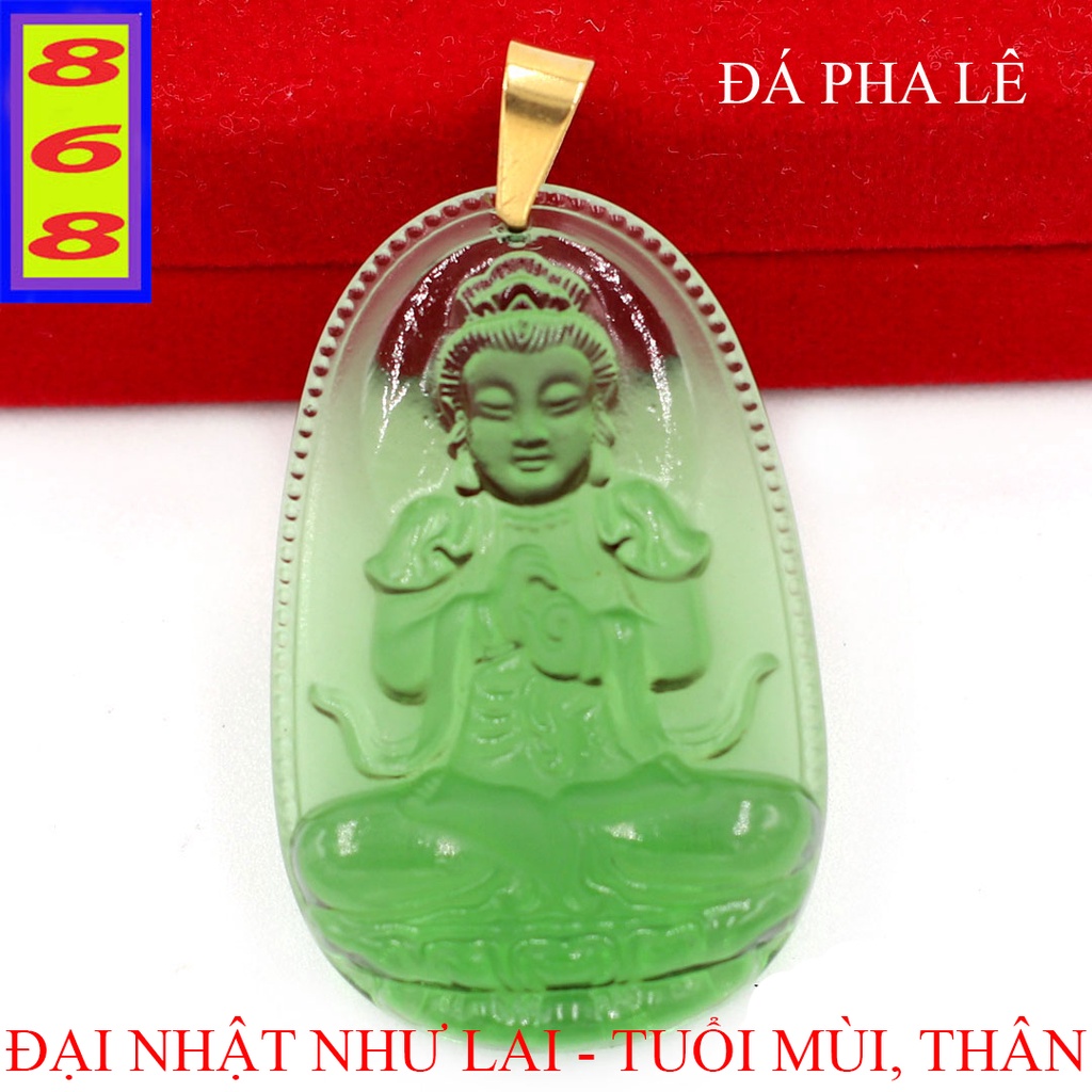 Mặt Dây Chuyền Phật Đại Nhật Như Lai Pha Lê 3.6cm - Mặt Size Nhỏ - Tặng Kèm Dây Dù - Phong Thủy 868