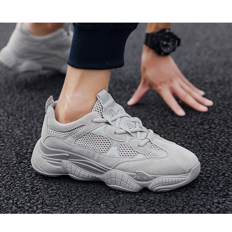 GiàyThể Thao  Nam Giày Sneaker lót thoáng khí khử mùi mùa đông giữ nhiệt đi êm mềm hot trend hd27 xám