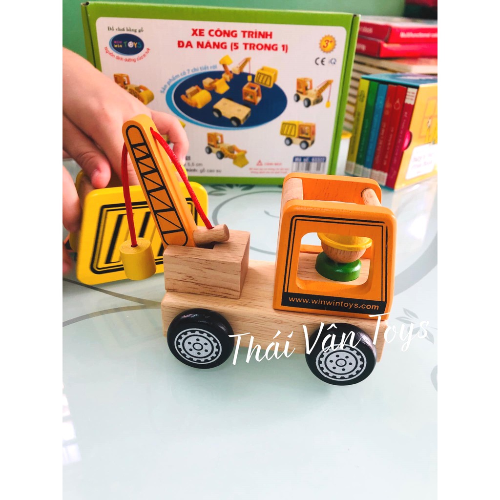 Đồ chơi xe mô hình gỗ | Bộ sưu tập lắp ráp xe tải xe cẩu xe múc xe xúc xe lu ben gỗ Việt Nam