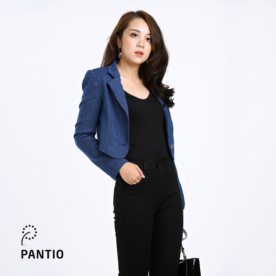 FAD9447 - Áo Vest nữ vải thô mềm thiết kế dạng khoác dáng lửng - PANTIO