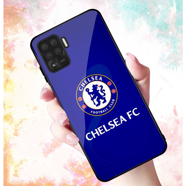 Ốp Lưng OPPO A94 mặt kính cường lực cao cấp In hình Câu Lạc Bộ Bóng Đá