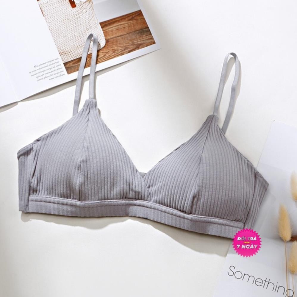 Áo Bra S5BRA07 Bra Hở Lưng Chất Cotton Thun Gân Áo Bra Freesize Không Gọng Cài Sau Hot Hit