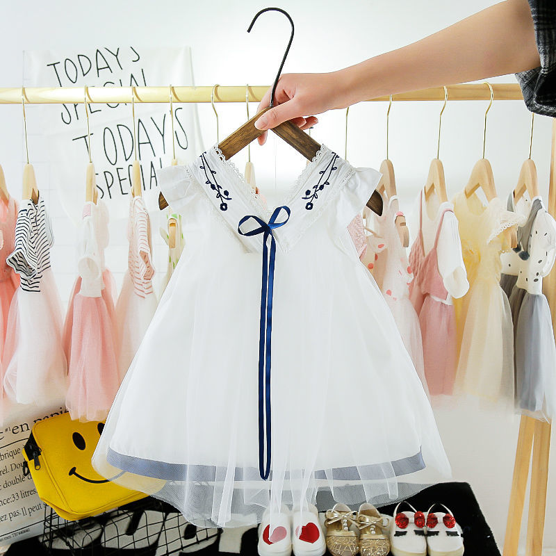 Đầm công chúa phong cách mùa hè không tay in họa tiết dễ thương cho bé gái 0-4 tuổi