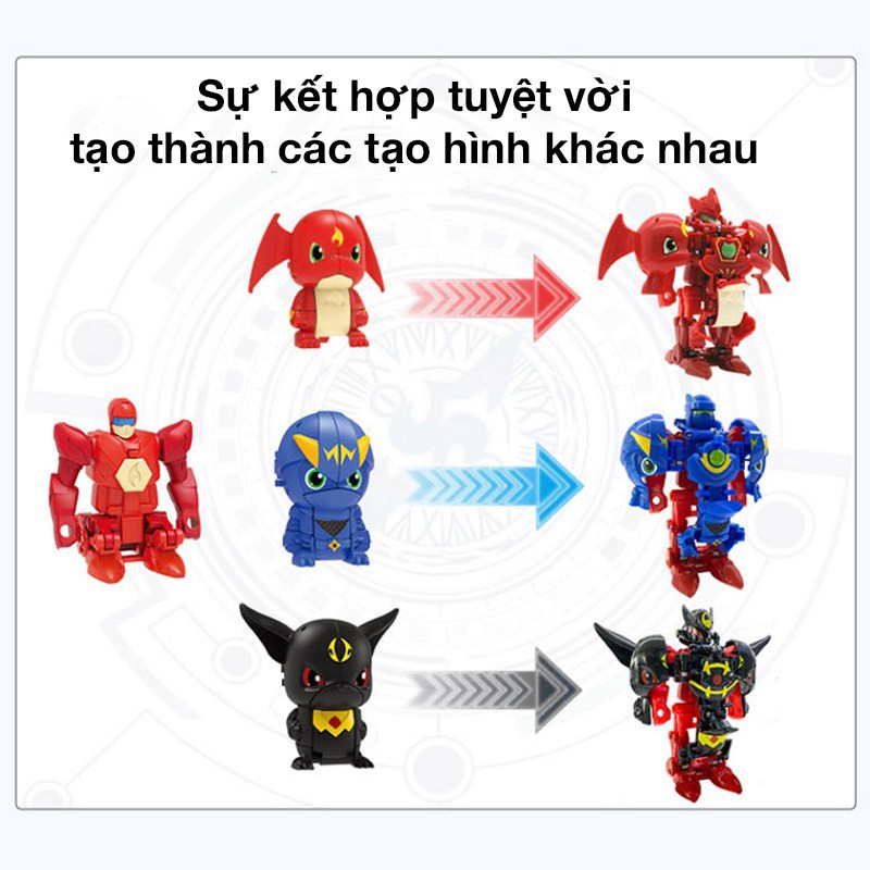 Đồ chơi robot biển hình Pokemon chỉ với 1 nút chạm tự lắp ghép