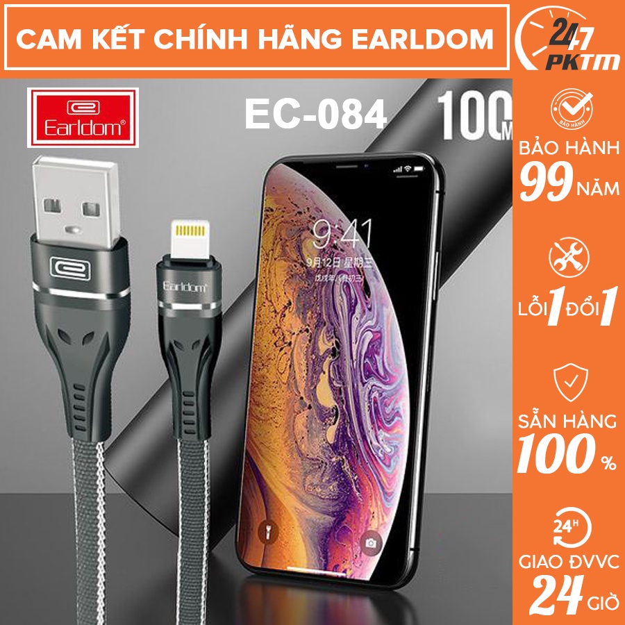 🛑LỖI 1 ĐỔI 1🛑 Cáp Sạc Dành Cho IP (cổng lightning) CHÍNH HÃNG EARLDOM EC-084| Phụ Kiện Thông Minh 247 VN