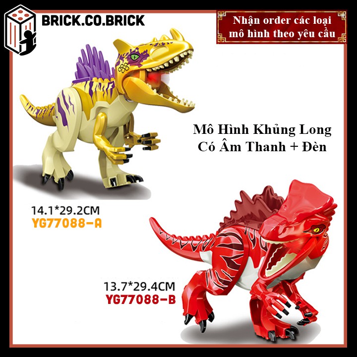 Đồ chơi lắp ráp sáng tạo Mô hình Khủng long Minifig và Non lego Moc Dinosaurs Jurassic Park-T Rex L03-L036