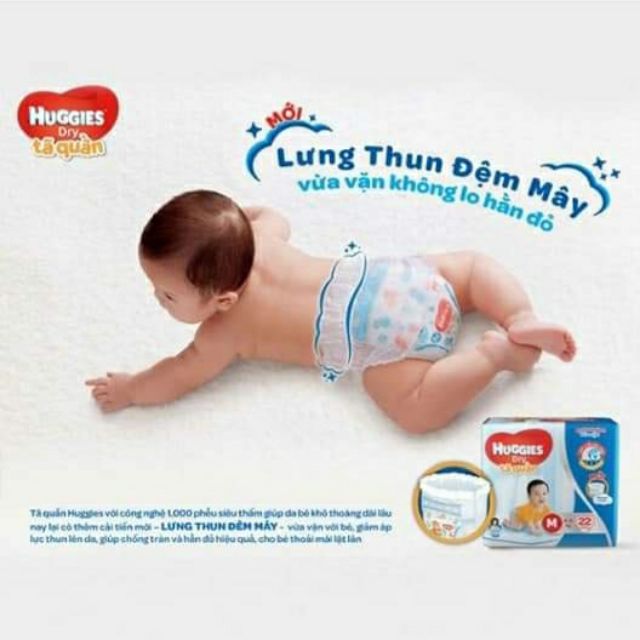 TÃ QUẦN HUGGIES DRY SIZE XL62 TỪ  12 - 17 KG