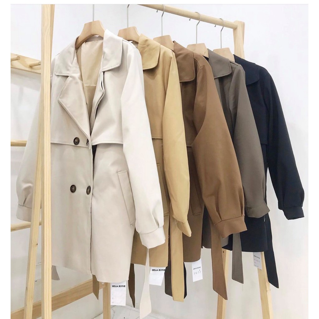 Aó khoác kaki tay bo