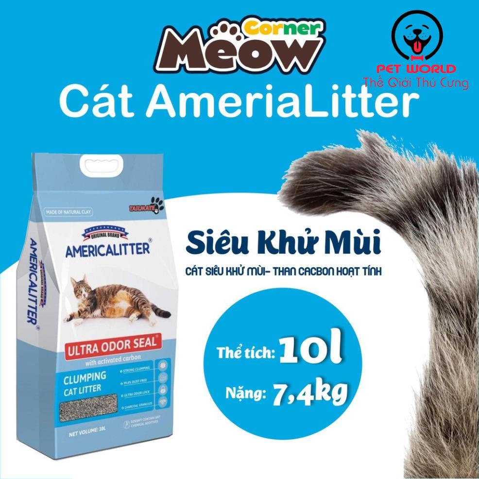 Cát vệ sinh cho mèo America Litter 10L