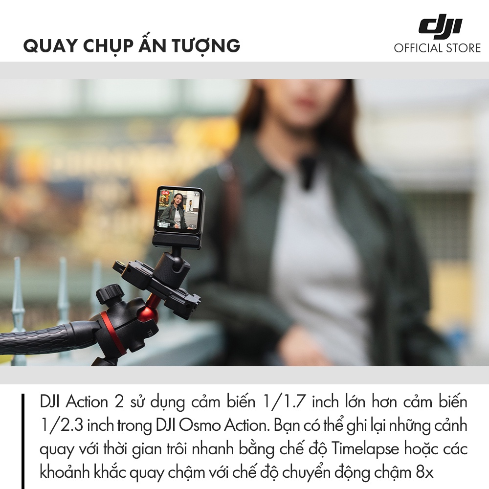 [Mã LTP200 giảm 200K đơn 699K] Máy quay hành trình DJI Osmo Action 2 | BigBuy360 - bigbuy360.vn