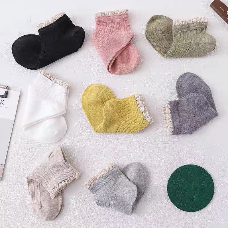 Sét 5 Đôi Tất - Vớ bèo cổ ren Hàn Quốc Cho Chị Em