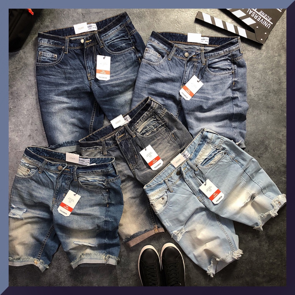 Quần jeans nam cao cấp, quần short jeans nam hàng vnxk