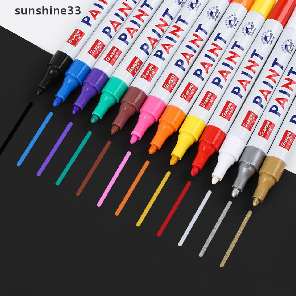 Set 12 Bút Đánh Dấu Lốp Xe Hơi Chống Phai Màu