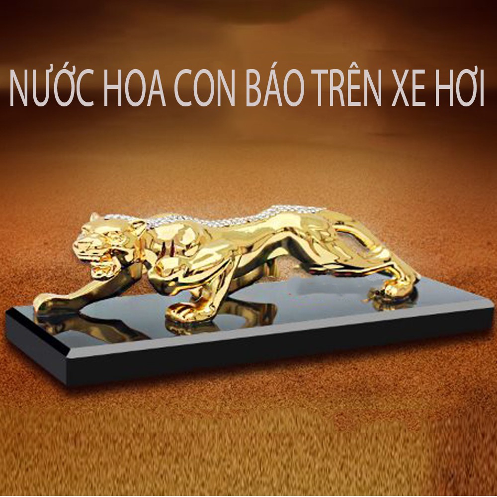 Nước hoa con báo trên mặt Taolo ô tô (màu Bạc)
