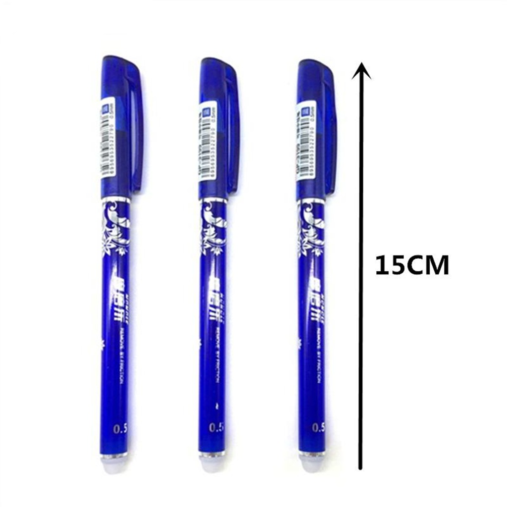 Set 2 bút mực gel và 20 ruột bút 0.5mm màu xanh dương/đen/đỏ có thể tẩy