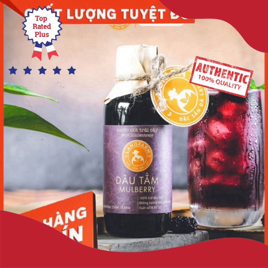 L'angfarm | Nước cốt dâu tằm chai 250ml vệ sinh an toàn thực phẩm ,chế biến từ trái cây tươi ngon.