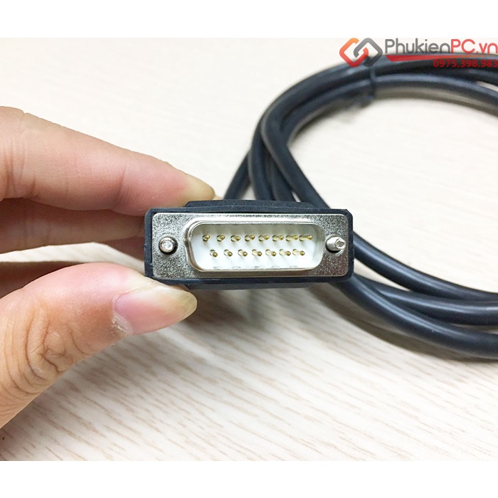 Cáp COM DB15 Male to DB15 Female dài 1.5M loại 2 rows  cho máy CNC công nghiệp. Cáp kết nối cổng COM DB15 chân