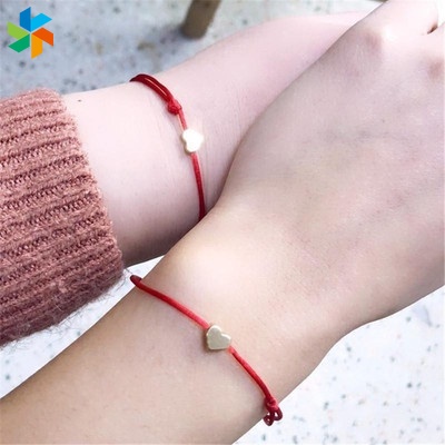 Vòng Tay Hình Trái Tim Đỏ Đơn Giản Jp6