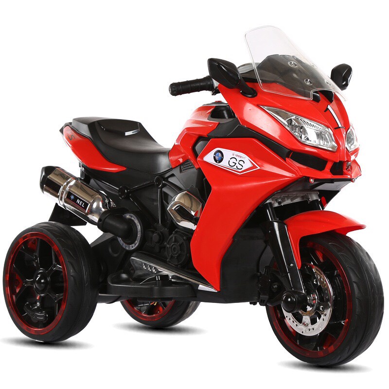 Xe Máy Mô Tô Điện BMW NEL 1200 2 Động Cơ Tải Trọng 50KG (Đỏ-Trắng-Xanh)