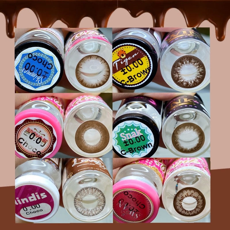 32 mẫu lens choco-socola HOT size to_không độ (FREE SHIP)