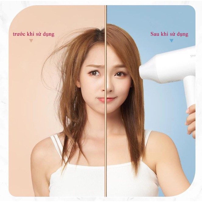 Máy sấy tóc bổ sung ion âm Xiaomi SHOWSEE A1-W 1800W cao cấp Chống Xù Rối Khô Tóc Bảo hành 6 tháng