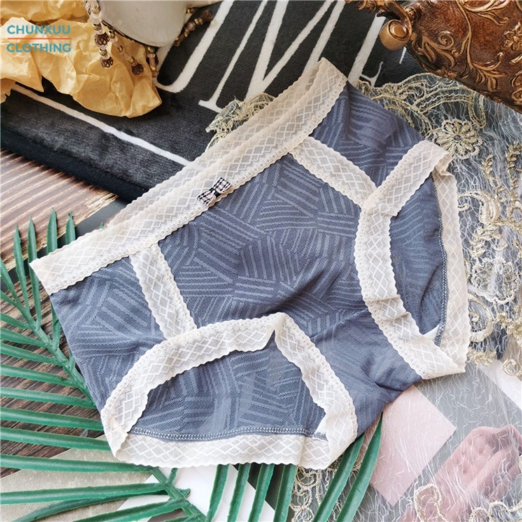 Quần lót nữ phối ren Chunxuu, chất liệu ren gấm cao cấp mềm mát thoáng khí - QC69