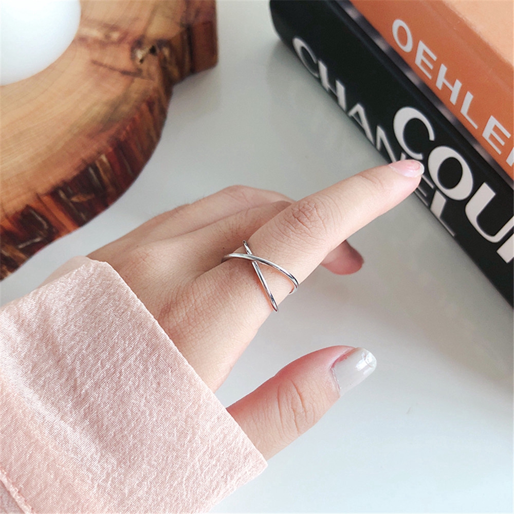 Nhẫn Kim Loại Thiết Kế Độc Đáo Phong Cách Hàn Quốc Cho Phụ Nữ