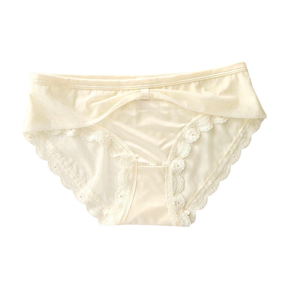 OCEANMAP Sexy Panties Sweet Low-Waist Lace Cotton Crotch Soild Color Girls Women Briefs