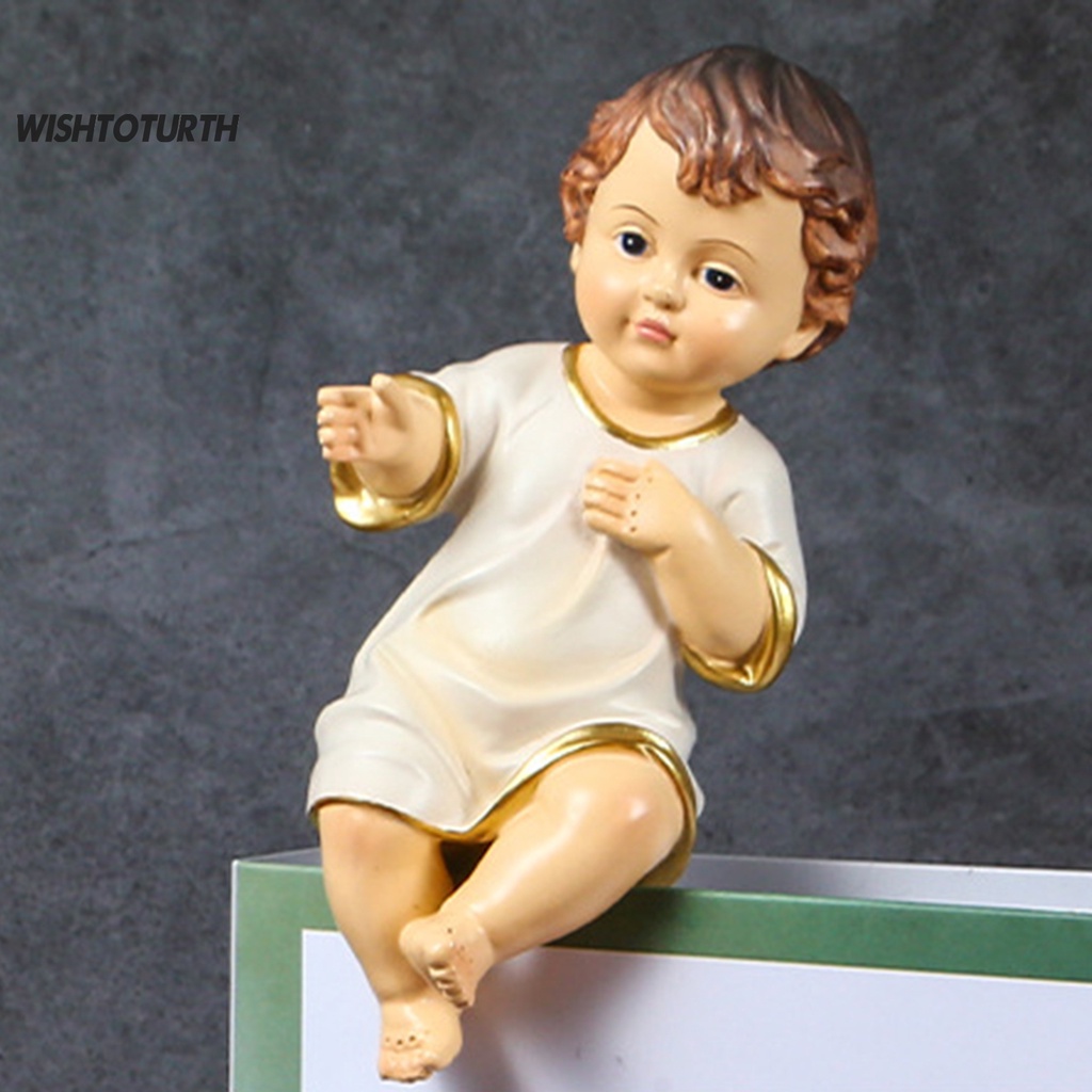 Bức Tượng Nhỏ Để Bàn Trang Trí Giáng Sinh Bằng Nhựa resin Hoạt Động Thiên Nhiên