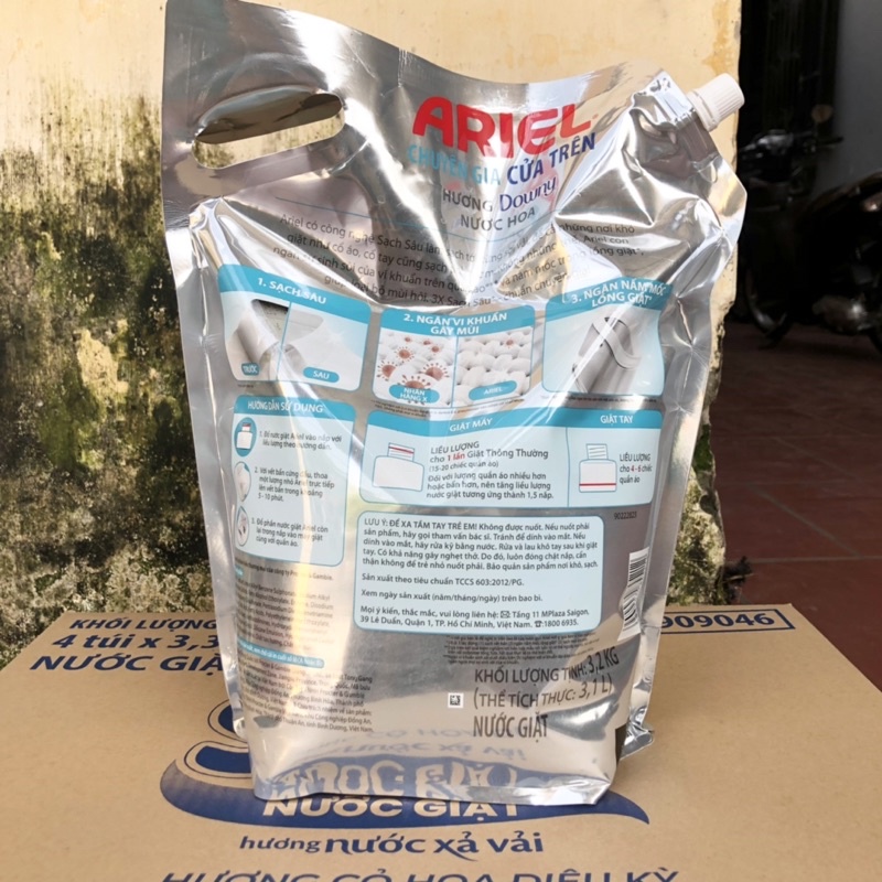 Nước giặt Ariel cửa trên hương Downy nước hoa 3,2kg