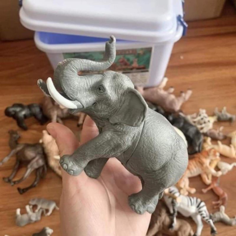 [Xả Kho giá Sốc] Thùng Mô Hình Động Vật 58 Chi Tiết Đồ Chơi Thông Minh Cho Bé