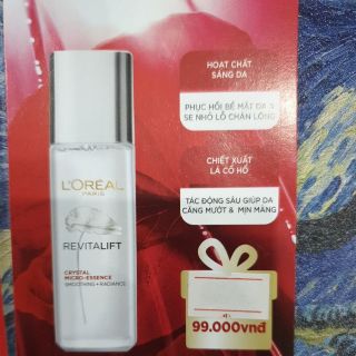 Dưỡng Chất Căng Mướt Da L'oreal Revitalift Crystal Micro Essence 22ml
