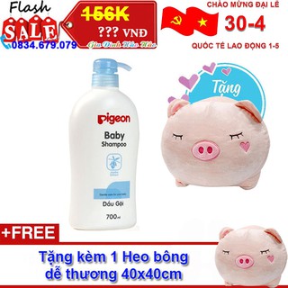 [HSD 23/6/2020] DẦU GỘI EM BÉ PIGEON - CHAI 700ML - TẶNG KÈM HEO BÔNG 40x40CM